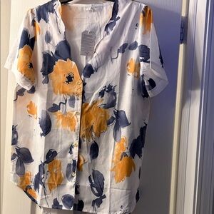 Floral Button-Up Blouse